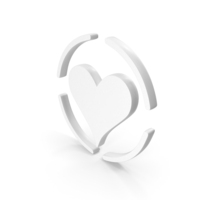White Heart Playing Card Symbol PNG & PSD Images