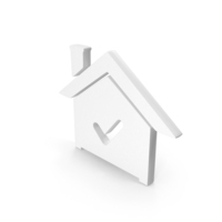 White Home Check Icon PNG & PSD Images