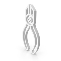 White Cutting Pliers Outline Icon PNG & PSD Images