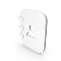 White Phone Book Icon PNG & PSD Images