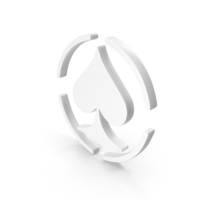 White Spades Playing Card Symbol PNG & PSD Images