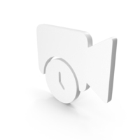 White Video Clip Icon PNG & PSD Images
