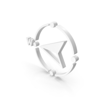 White West Facing Direction Icon PNG & PSD Images