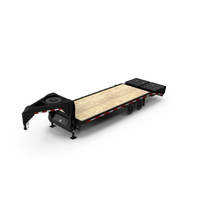 Flat Bed Gooseneck Pickup Trailer PNG & PSD Images