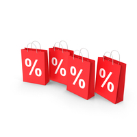 Red Sale Shopping Bags PNG & PSD Images
