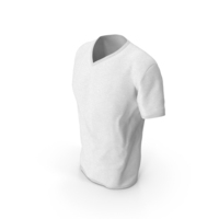 T Shirt Worn Male V Neck White Blank PNG & PSD Images