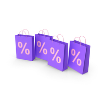 Violet Sale Shopping Bags PNG & PSD Images