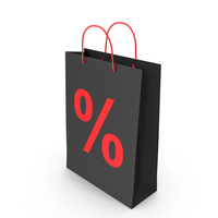 Sale Shopping Bag Black PNG & PSD Images
