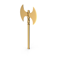 Gold Double Blade Axe PNG & PSD Images