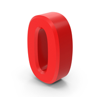 Red Number 0 PNG & PSD Images
