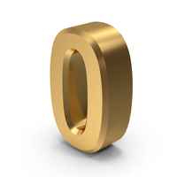 Gold Number 0 PNG & PSD Images