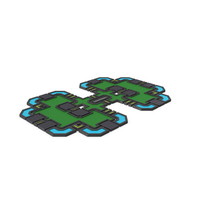 Scifi Tile Shape Green PNG & PSD Images