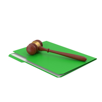 Green File Folder And Gavel PNG & PSD Images