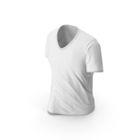 T Shirt Worn Male V Neck White Blank PNG & PSD Images