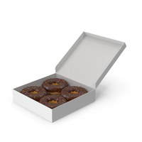 Chocolate Donuts In Box PNG & PSD Images