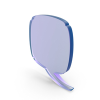 Bubble Speech Chat Icon Glass PNG & PSD Images