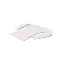 Long Sleeve Flat Female V Neck White Blank PNG & PSD Images