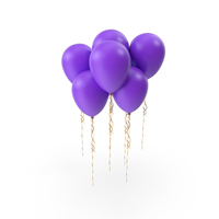 Small Group Of Purple Balloons PNG & PSD Images