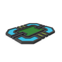 Scifi Tile Shape Green PNG & PSD Images