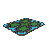 Scifi Tile Shape Green PNG & PSD Images