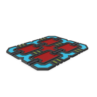 Scifi Tile Shape Red PNG & PSD Images