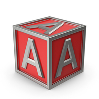 Red Letter Cube A PNG & PSD Images