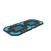 Scifi Tile Shape Blue PNG & PSD Images
