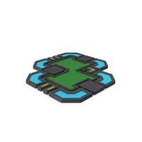 Scifi Tile Shape Green PNG & PSD Images