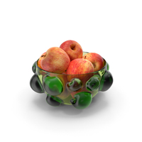 Apples In A Patterned Round Vase PNG & PSD Images
