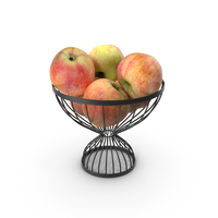 Apples In A Round Metal Vase PNG & PSD Images