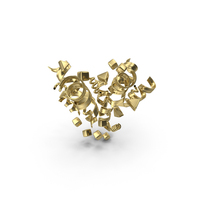 Gold Confetti Explosion Symbol PNG & PSD Images