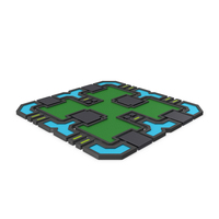 Scifi Tile Shape Green PNG & PSD Images