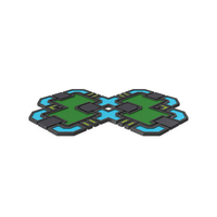 Scifi Tile Shape Green PNG & PSD Images