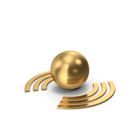 Gold Radio Waves PNG & PSD Images