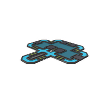 Scifi Tile Shape Blue PNG & PSD Images