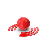 Red Radio Waves PNG & PSD Images
