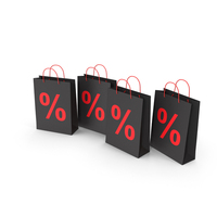 Black Sale Shopping Bags PNG & PSD Images