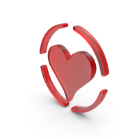 Heart Symbol Glass PNG & PSD Images