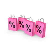 Pink Sale Shopping Bags PNG & PSD Images