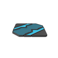 Scifi Tile Shape Blue PNG & PSD Images