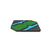Scifi Tile Shape Green PNG & PSD Images