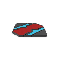 Scifi Tile Shape Red PNG & PSD Images