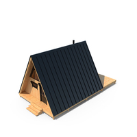 A Frame Cabin With Deck PNG & PSD Images