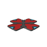Scifi Tile Shape Red PNG & PSD Images