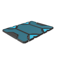 Scifi Tile Shape Blue PNG & PSD Images