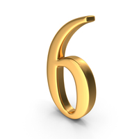 Number Six Gold Series PNG & PSD Images
