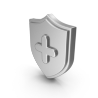 Silver Medical Shield Icon PNG & PSD Images