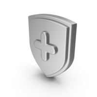 Silver Medical Shield Icon PNG & PSD Images
