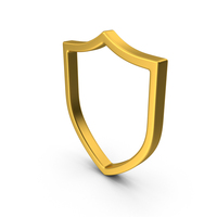 Gold Shield Frame Icon PNG & PSD Images