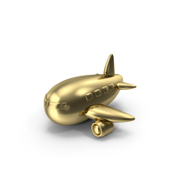 Gold Airplane Symbol PNG & PSD Images